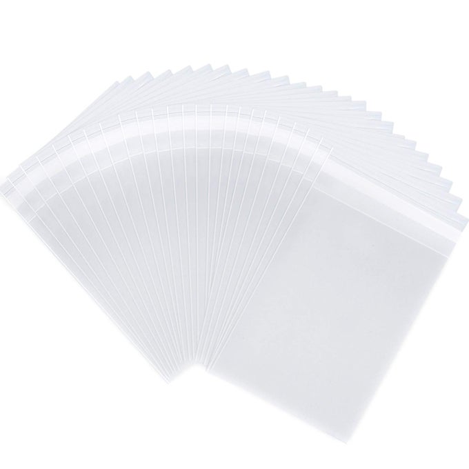 1000 PCS 6 X 9 INCH CLEAR CELLO CELLOPHANE BAGS SELF SEALING 314 MILS THICK CELLO RESEALABLE PLASTIC POLY BAG FITS 6 X 9 PRINTS PHOTOS CARDS ENVELOPES