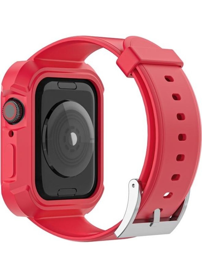 NIBEMINENT Ethnic Replacement Watchband for Apple Watch Series 1/2/3/4/5/6/7/SE 42/44/45mm Red - Image 2