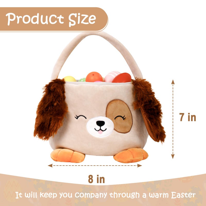 Wepop Easter Baskets for Kids, Cute Dog Easter Egg Buckets Huting Festivals Gift for Girls Boys - Image 3