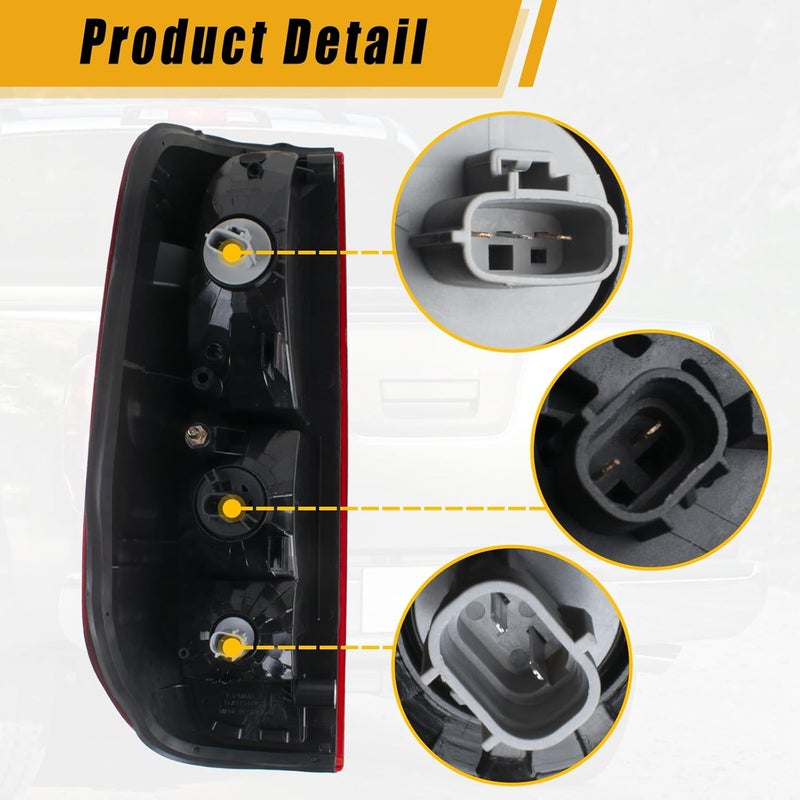 Boine Right Passenger Side Tail Light for 2005-2021 Nissan Frontier & 2009-2012 Suzuki Equator - Bulb Included - Image 3