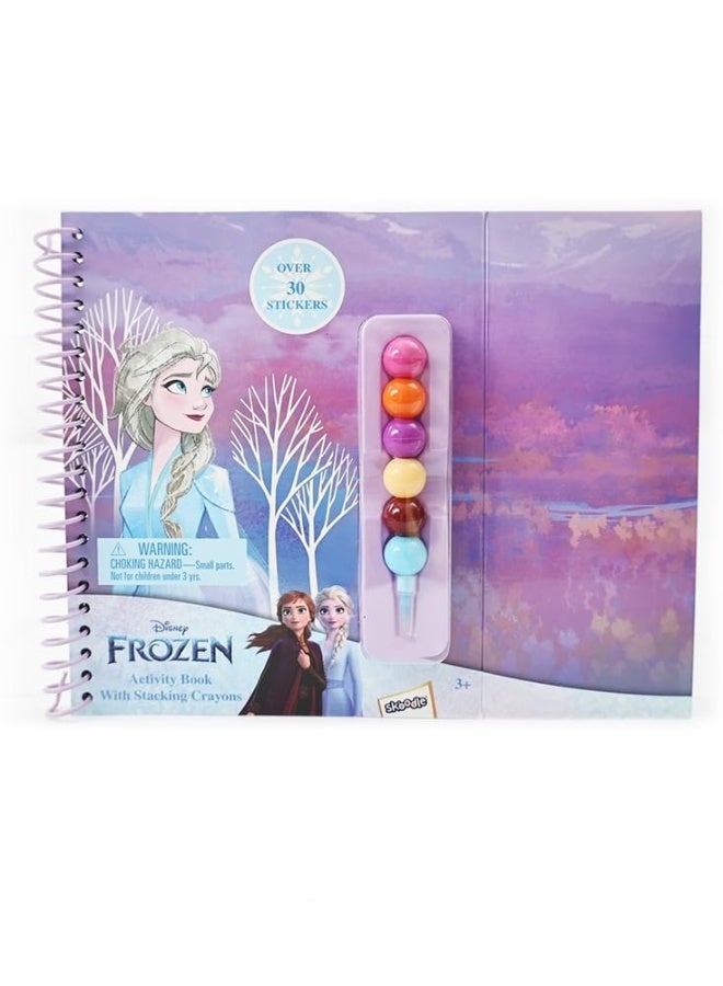 SKOODLE Activity Books for Kids with Stacking Crayons Set Bulk Coloring Books for Kids (Frozen Activity Book) - Image 1