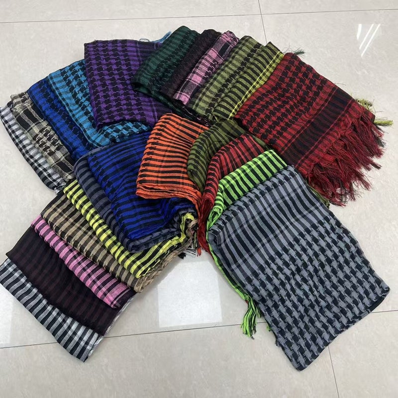 WU Premium Polyester Houndstooth Tactical Desert Scarf - Versatile Unisex Head Wrap - Image 5
