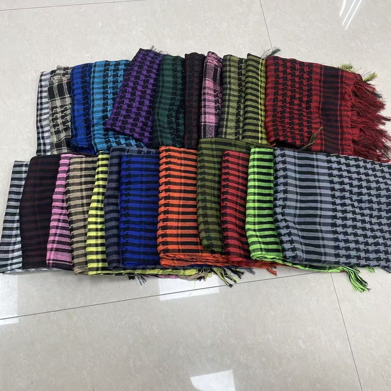 WU Premium Polyester Houndstooth Tactical Desert Scarf - Versatile Unisex Head Wrap - Image 3