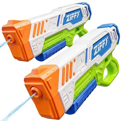 ZIFFY 2 Pack Water Gun700cc Squirt Guns for Adults Kids Water Pistol Blaster Gun with 34Ft Long Range Summer Outdoor Swimming Pool Backyard Beach Game Fighting Play Pool Toys - Image 1