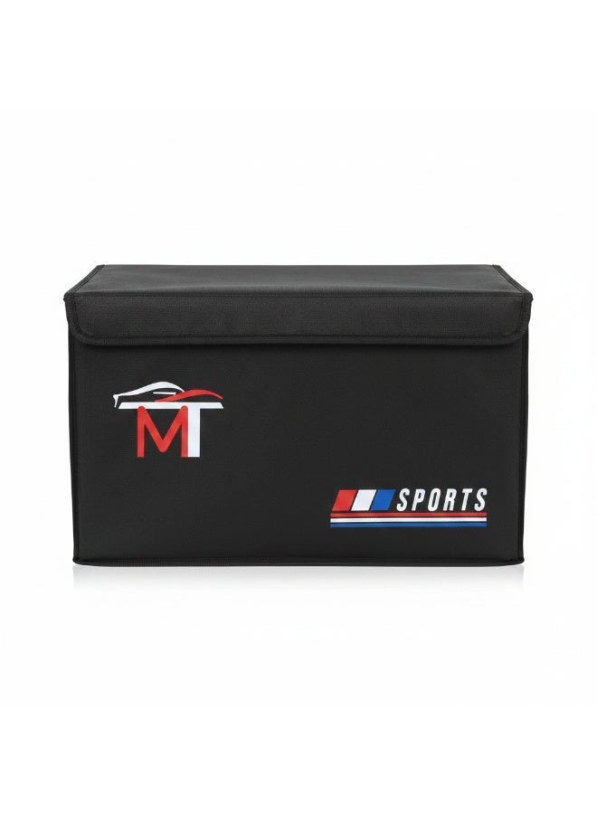 MT Best Buy MT Foldable Car Trunk Storage Organizer Heavy Duty Collapsible Multi Compartment Cargo Storage Box Portable Auto Interior Organizer Large Capacity Grocery Tool Storage 50x30x30CM - Image 1