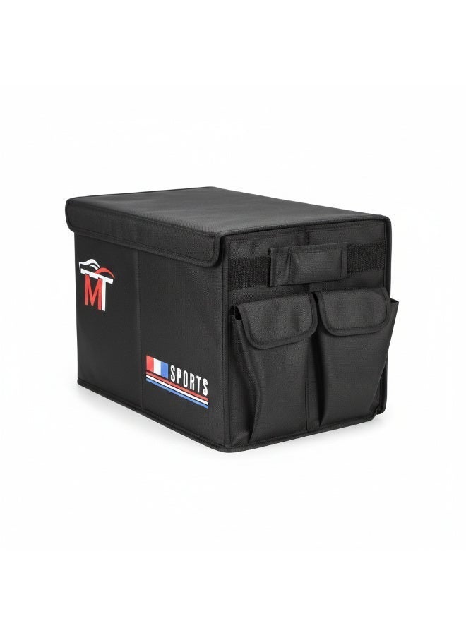 MT Best Buy MT Foldable Car Trunk Storage Organizer Heavy Duty Collapsible Multi Compartment Cargo Storage Box Portable Auto Interior Organizer Large Capacity Grocery Tool Storage 50x30x30CM - Image 2