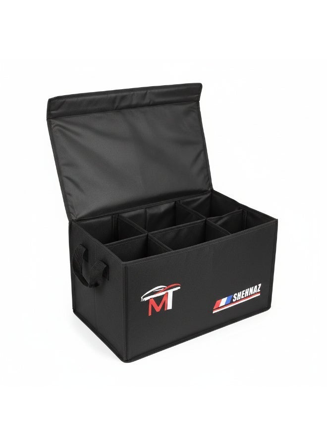 MT Best Buy MT Foldable Car Trunk Storage Organizer Heavy Duty Collapsible Multi Compartment Cargo Storage Box Portable Auto Interior Organizer Large Capacity Grocery Tool Storage 50x30x30CM - Image 4