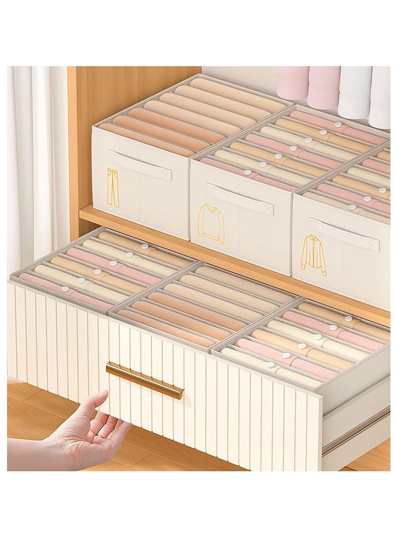 SYOSI Drawer Organizers for Clothing - 2PCS Wardrobe Clothes Organizer with Multiple Grids, Foldable Underwear Drawer Organizers for Neat Closet Storage of Jeans, Sweaters, Hoodies, and More  - Image 5