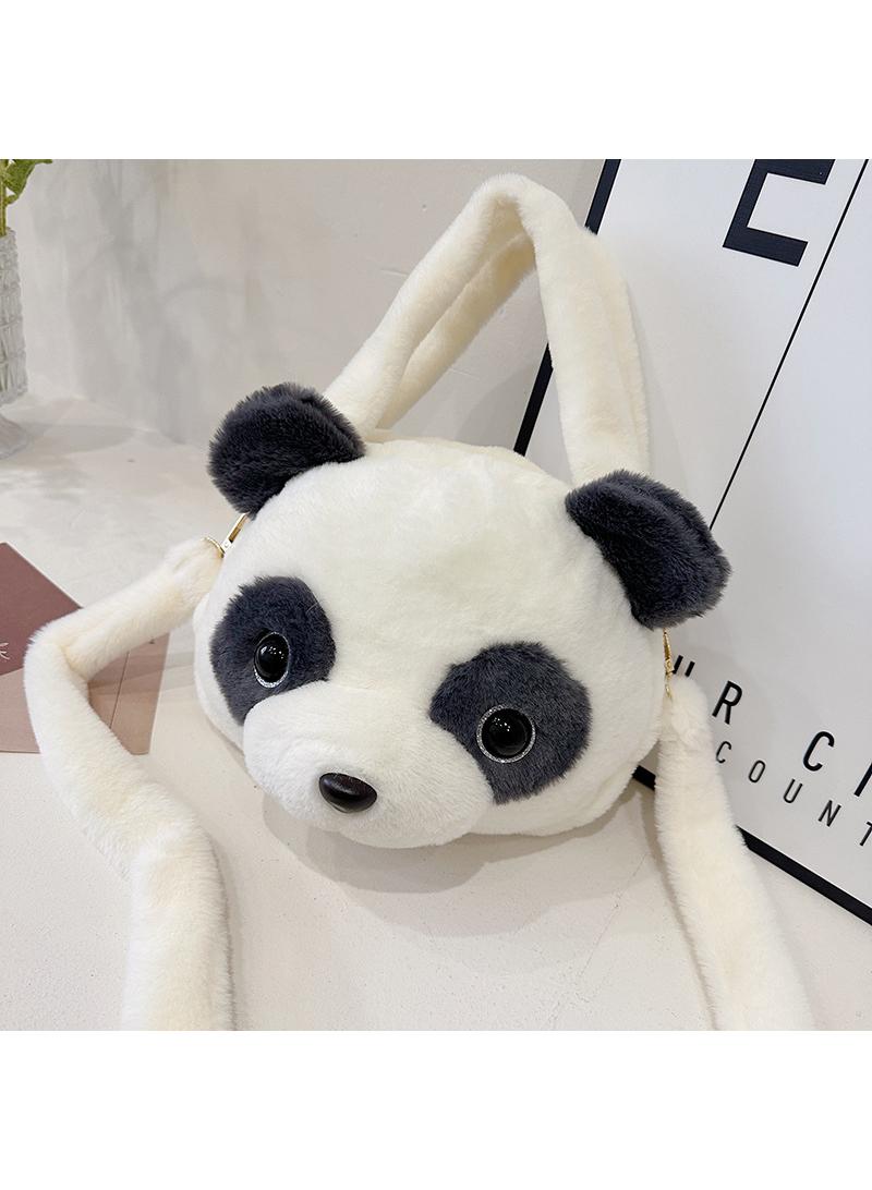 Y&D Panda Plush Toy Bag Shoulder Handbag Cute Doll Backpack Crossbody Bag Cartoon Bag-Panda Bag27*23*13  - Image 1