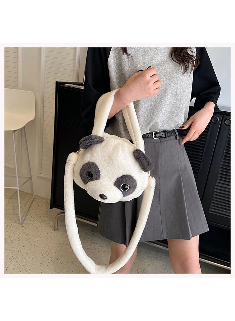 Y&D Panda Plush Toy Bag Shoulder Handbag Cute Doll Backpack Crossbody Bag Cartoon Bag-Panda Bag27*23*13  - Image 2