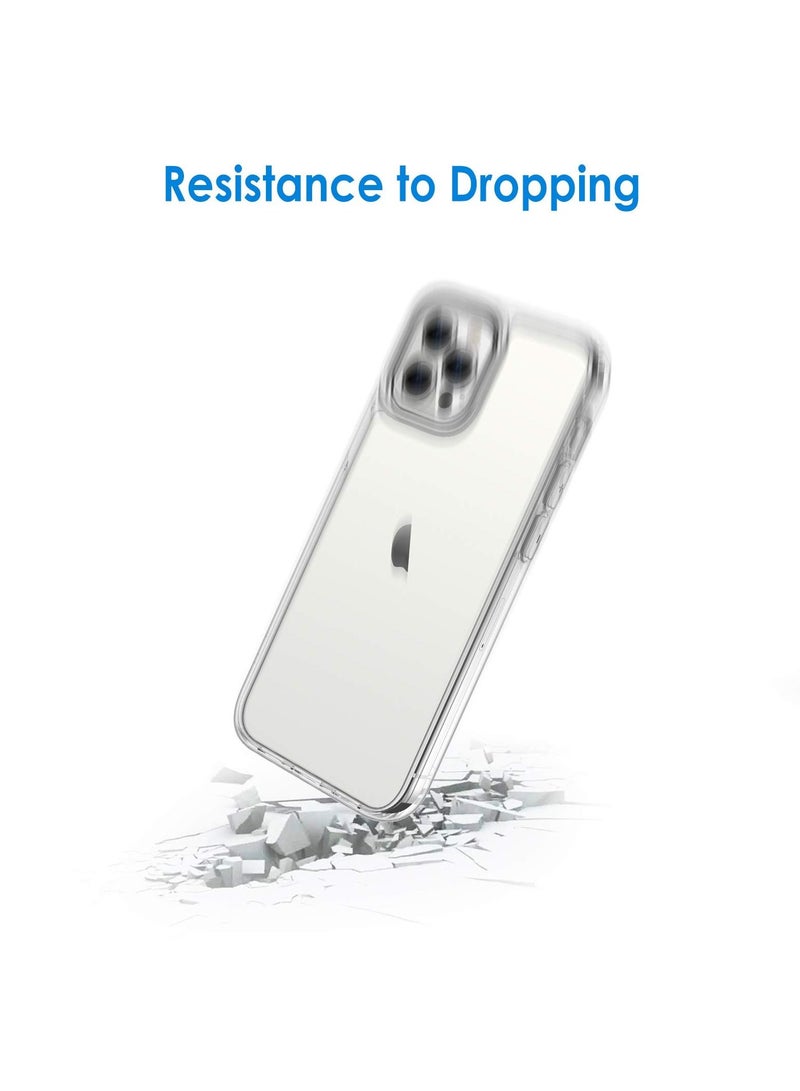 جي تيك جراب لهاتف iPhone 12 Pro Max غير اصفر مقاوم للصدمات وغطاء ممتص للصدمات مضاد للخدش ظهر شفاف - Image 4