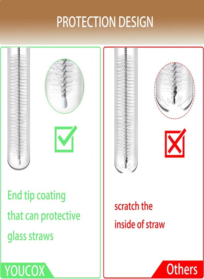 CIDYAUST 2 Pack 12-inch Straw Cleaner Brush, Reusable Metal Handles Straw Cleaner for 40/30/20 oz Stanley Mugs, 12mm Wide Cleaning Brush Suitable for Baby Bottles, Stainless Straw, Glass, Water Bottles - Image 4