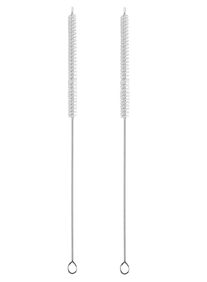 CIDYAUST 2 Pack 12-inch Straw Cleaner Brush, Reusable Metal Handles Straw Cleaner for 40/30/20 oz Stanley Mugs, 12mm Wide Cleaning Brush Suitable for Baby Bottles, Stainless Straw, Glass, Water Bottles - Image 1