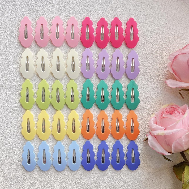 EleMirsa 40pcs Candy Colored Snap Hair Clips for Little Girl Non Slip Barrettes Hair Accessories for Baby Girl Teens Toddler Kids - Image 2