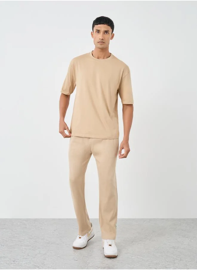 ستايلي Styli Pure Cotton Crew Neck Oversized T-Shirt