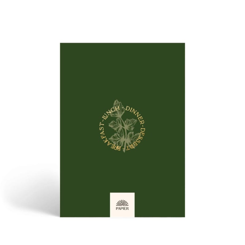 Papier Herb Garden Recipe Journal - Hardback Design | Blank Space To Plan Breakfast Lunch Dinner Dessert | Foodie Gift | Write Your Own Recipes, Notes, Ingredients & Tips | Size & Temperature Chart - Image 2