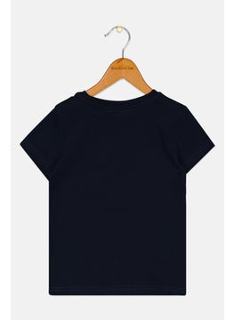 Jules Toddlers Boy Graphic Print T-Shirt, Navy Blue  - Image 2