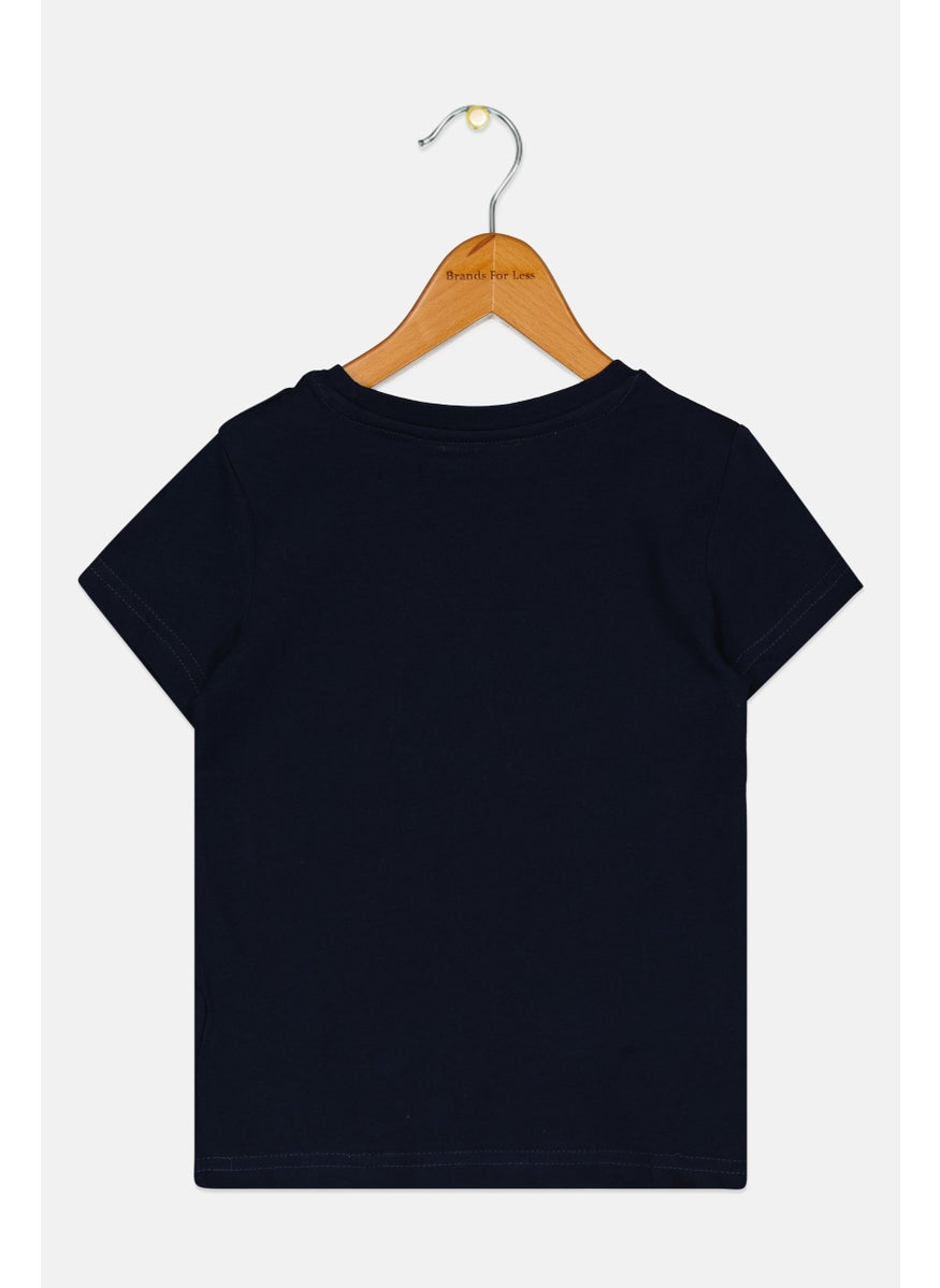 Jules Toddlers Boy Graphic Print T-Shirt, Navy Blue  - Image 2