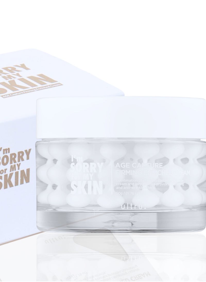 I'm SORRY For MY SKIN - I'M SORRY FOR MY SKIN Age Capture Firming Enriched Cream – Anti-Aging Moisturizer with Enhanced Elasticity – Revitalizing and Nourishing Cream for Youthful Skin, 50g - Image 1
