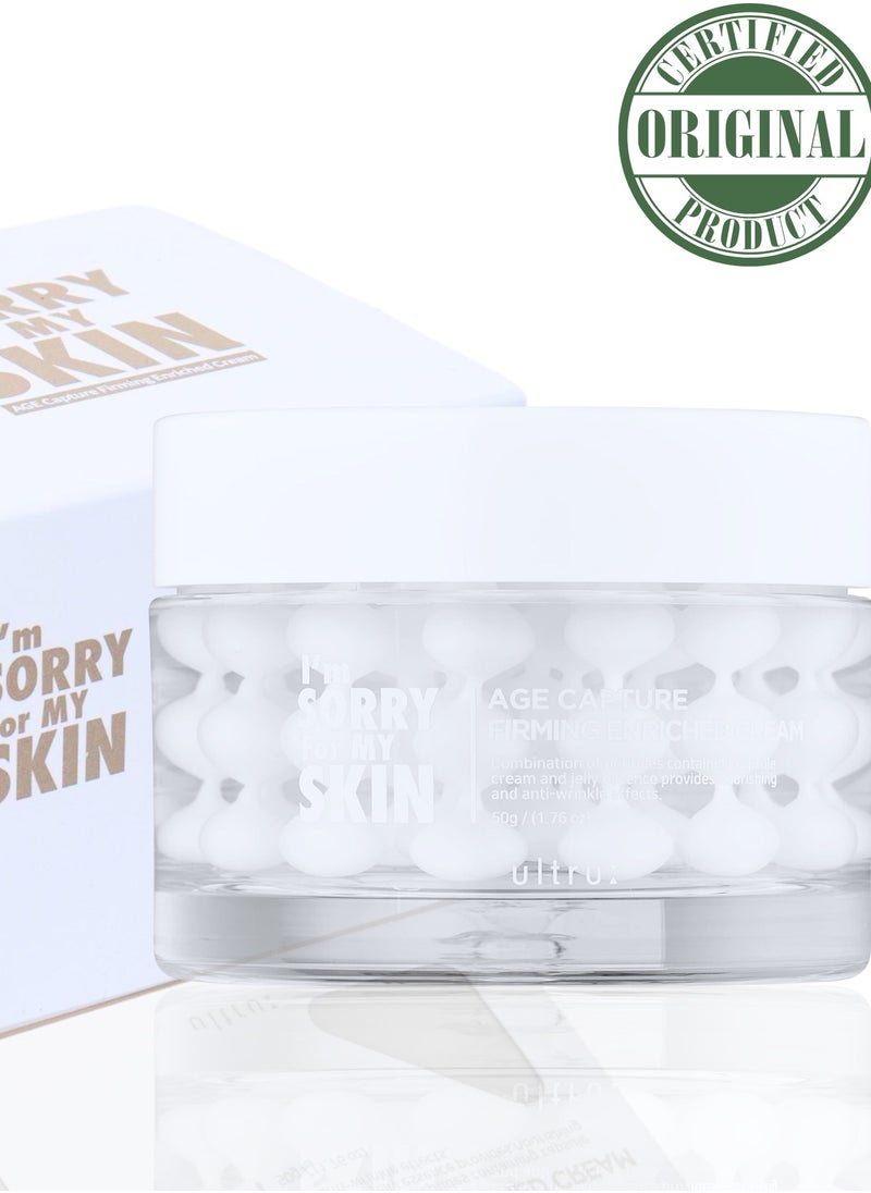 I'm SORRY For MY SKIN - I'M SORRY FOR MY SKIN Age Capture Firming Enriched Cream – Anti-Aging Moisturizer with Enhanced Elasticity – Revitalizing and Nourishing Cream for Youthful Skin, 50g - Image 1