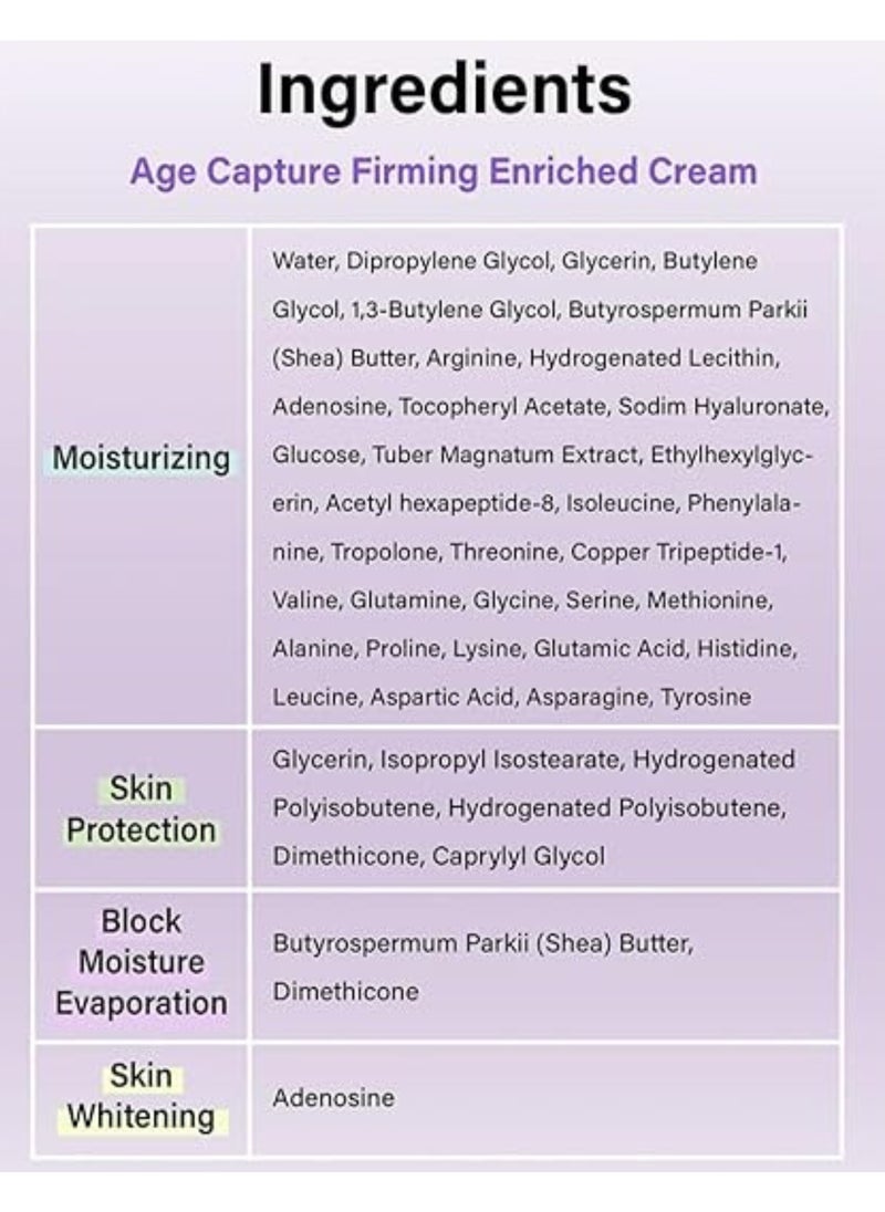 I'm SORRY For MY SKIN - I'M SORRY FOR MY SKIN Age Capture Firming Enriched Cream – Anti-Aging Moisturizer with Enhanced Elasticity – Revitalizing and Nourishing Cream for Youthful Skin, 50g - Image 1