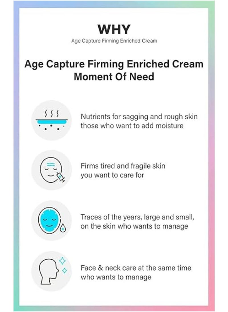 I'm SORRY For MY SKIN - I'M SORRY FOR MY SKIN Age Capture Firming Enriched Cream – Anti-Aging Moisturizer with Enhanced Elasticity – Revitalizing and Nourishing Cream for Youthful Skin, 50g - Image 1