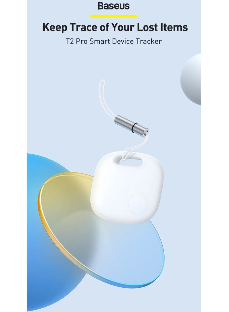 Baseus Key Finder, Bluetooth Luggage Tracker Tag Locator, Smart Tracker For Suitcase, Replaceable Battery Smart Tag Item Finder Works With iOS and Android Devices White - Image 3