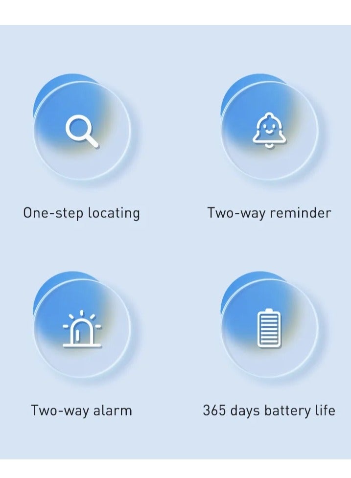 Baseus Key Finder, Bluetooth Luggage Tracker Tag Locator, Smart Tracker For Suitcase, Replaceable Battery Smart Tag Item Finder Works With iOS and Android Devices White - Image 4