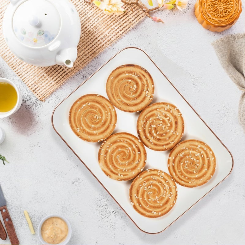 R-kay 3 Pack Rose Gold Plastic Serving Trays for Party - Rose Gold Serving Tray 8 x 11 Inch - Heavy Duty Dessert Trays for Food - Rectangular Party Serving Trays for Entertaining - Image 3