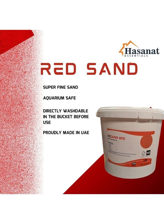 HASANAT ESSENTIALS Essentials Multi-Purpose Natural Sand Gravel 5KG Bucket Pack (Red Sand 5KG Bucket) - Image 2