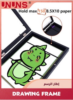 UNUNS إطار رسم، فتحة أمامية مقاس 8.5 × 11 بوصة A4 لعرض الأعمال الفنية، حامل تخزين، إطارات أعمال فنية للأطفال قابلة للتغيير للأعمال الفنية للأطفال، مشاريع فنية للأطفال، ديكور حائط، أسود  - Image 3