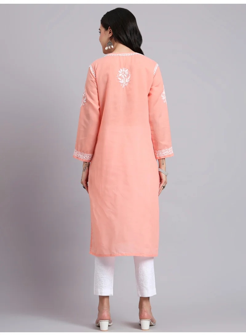 Alaya Hand Embroidered Chikankari Cotton Kurta-AL3999