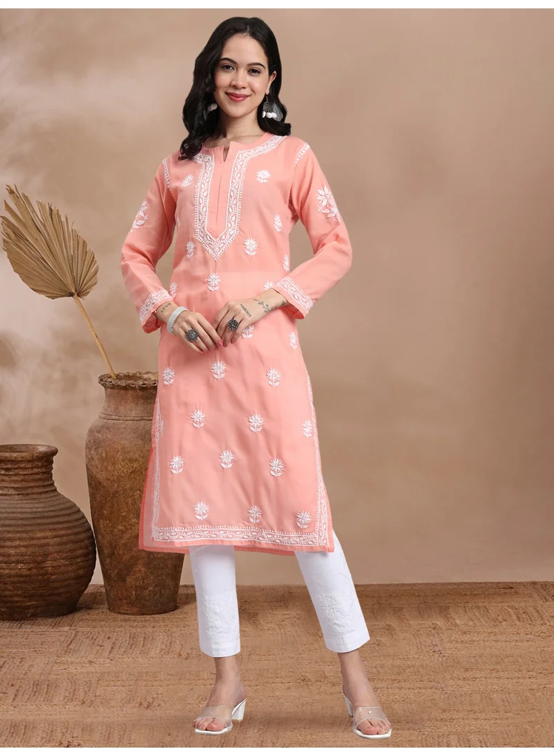 Alaya  Hand Embroidered Chikankari Cotton Kurta-AL3999 for Women | Best Price UAE