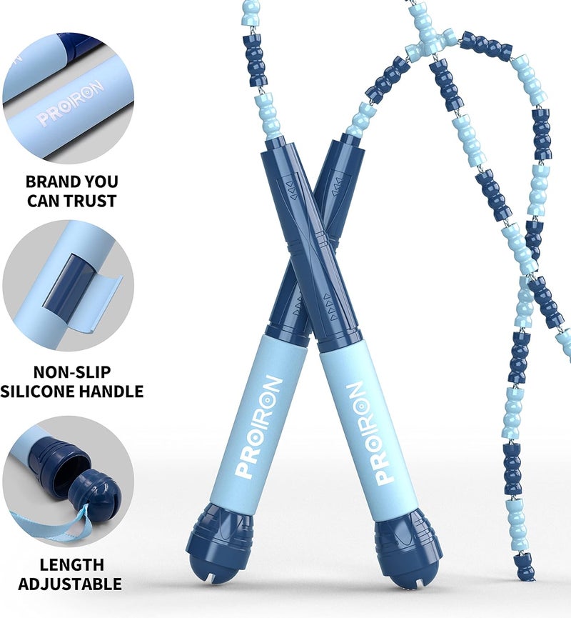 PROIRON حبل قفز مزود بالخرز الناعم - قابل للتعديل وخالي من التشابك - Image 5