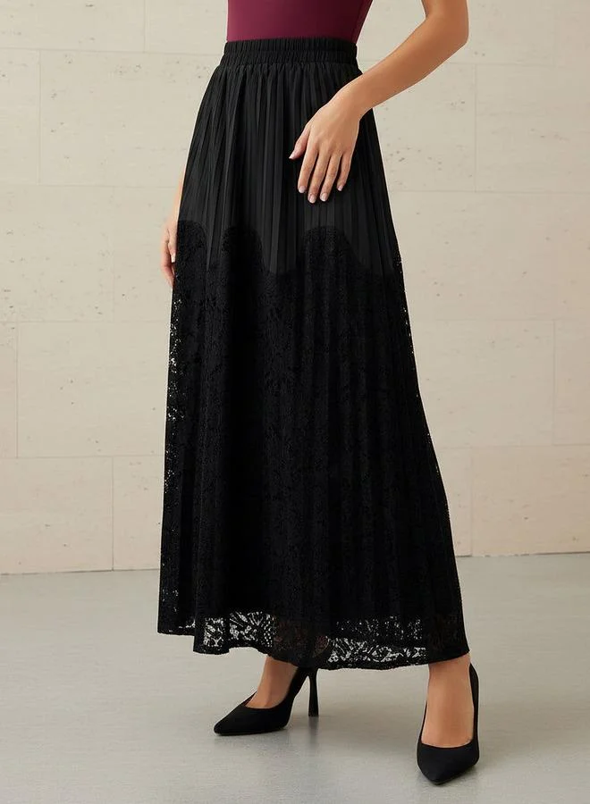 تواكستريمز 2Xtremz Maxi Lace Skirt with Elasticated Waist