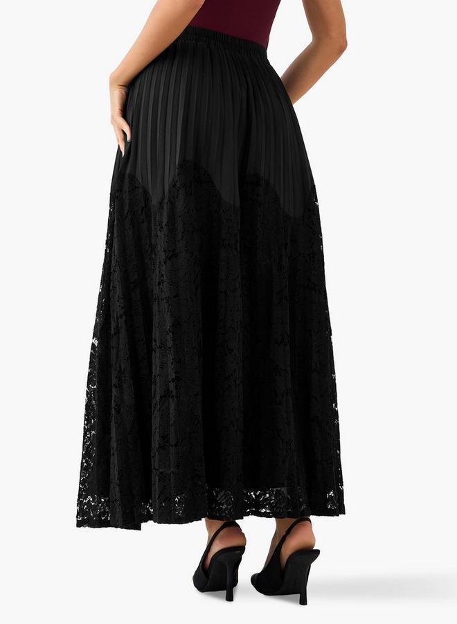 تواكستريمز تنورة ماكسي دانتيل بخصر مطاطي - Image 3