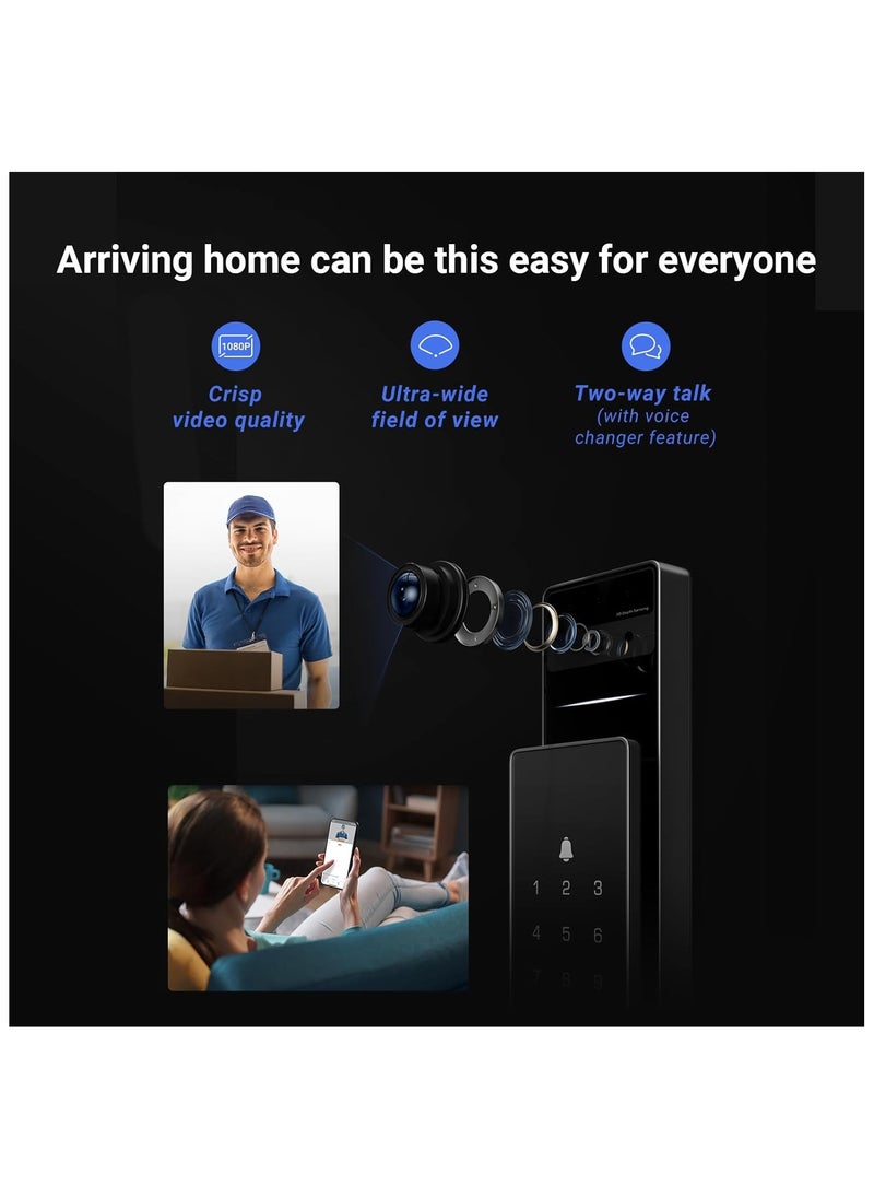 Smart Lock DL05vs – 8-in-1 Keyless Door Lock with Touch Access & Voice Guide