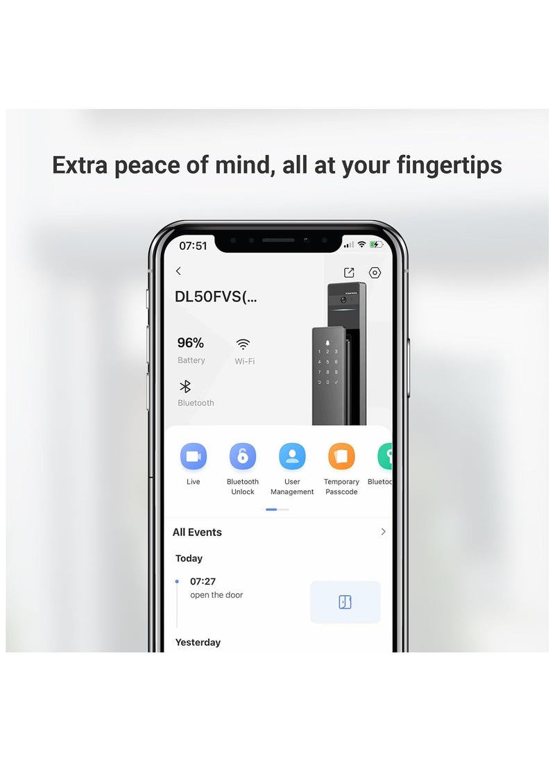 Smart Lock DL05vs – 8-in-1 Keyless Door Lock with Touch Access & Voice Guide