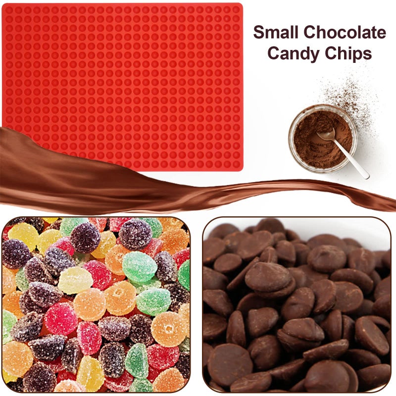 Bongpuda 2 Pack 468-Cavity Mini Round Silicone Molds,Chocolate Drops Molds,Dog Treat Molds,Gummy Molds,For Jelly,Candy,Gummy,Pellet Baking Molds - Image 4