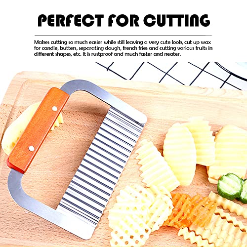 Ehdching 1PCS Stainless Steel Wavy Crinkle Cutter Potato Vegetable Cutter Cutting Tool - Image 5
