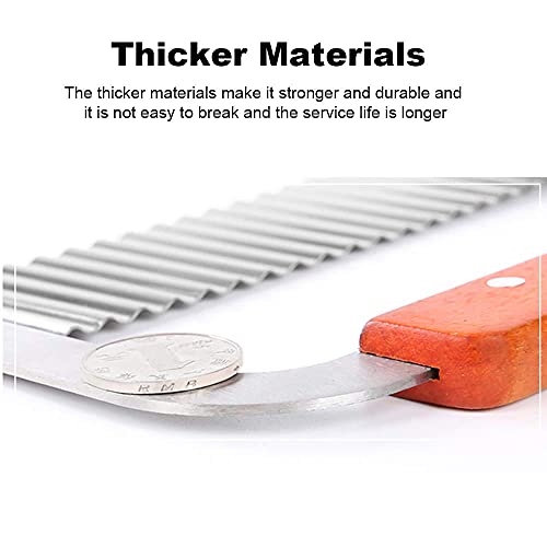 Ehdching 1PCS Stainless Steel Wavy Crinkle Cutter Potato Vegetable Cutter Cutting Tool - Image 2