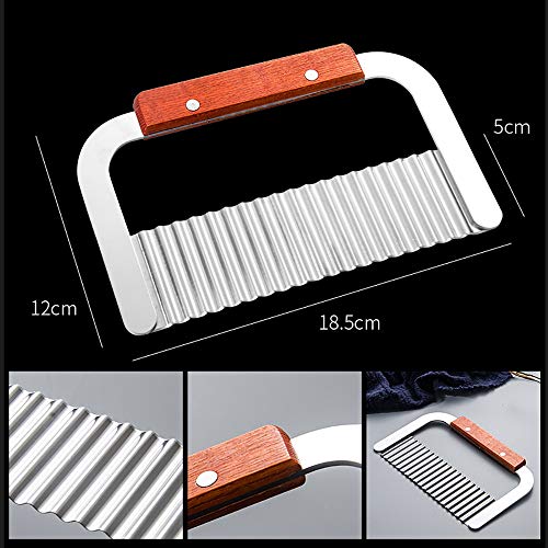 Ehdching 1PCS Stainless Steel Wavy Crinkle Cutter Potato Vegetable Cutter Cutting Tool - Image 4
