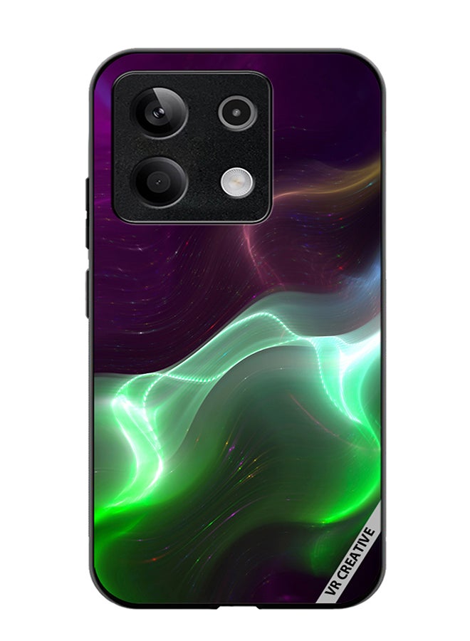 VR CREATIVE غطاء حماية لهاتف Xiaomi Poco X6 بتصميم تجريدي متموج بألوان متعددة - Image 1