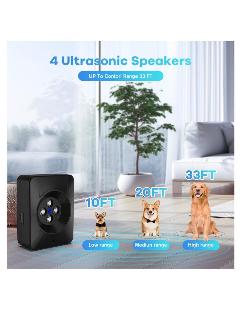 Excefore - Barking Control Devices, Ultrasonic Anti Barking Devices with 3 Modes, Dog Bark Deterrent Devices, Rechargeable & Waterproof Ultrasonic Stop Dog Barking, 33FT Range, Black - Image 1