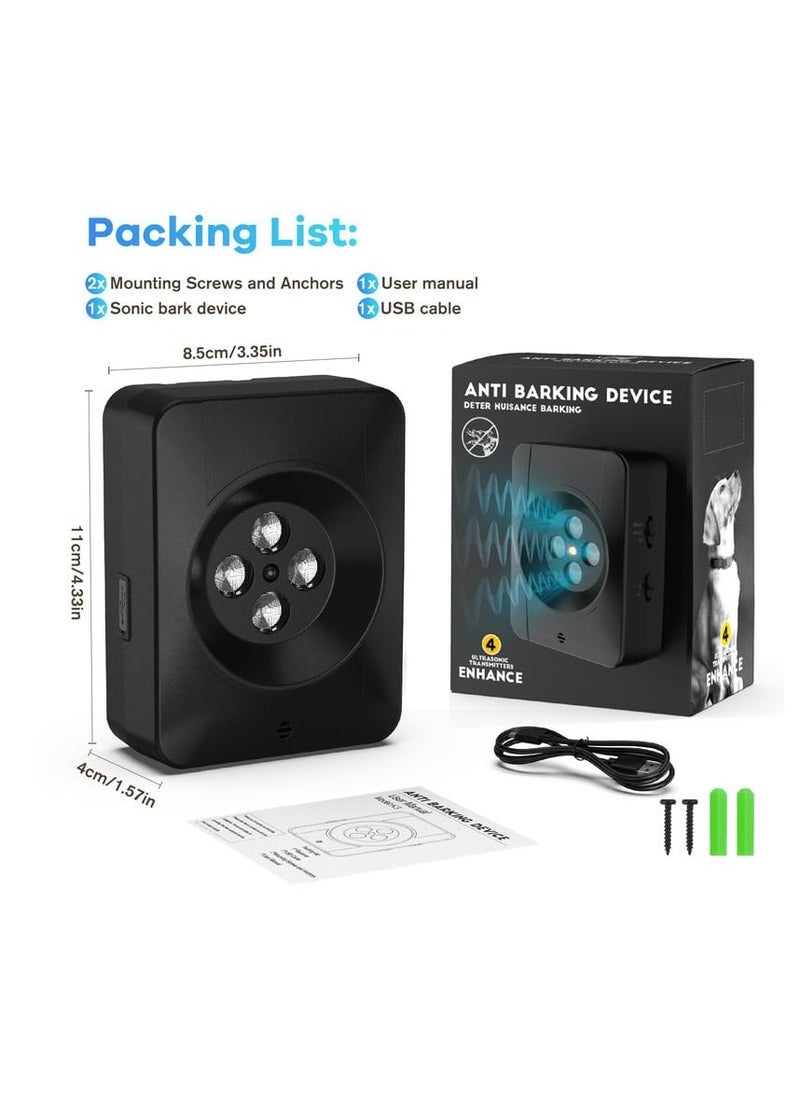 Excefore - Barking Control Devices, Ultrasonic Anti Barking Devices with 3 Modes, Dog Bark Deterrent Devices, Rechargeable & Waterproof Ultrasonic Stop Dog Barking, 33FT Range, Black - Image 1