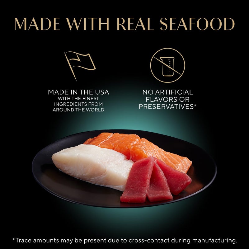 Sheba Perfect Portions Wet Cat Food Cuts in Gravy, with Sustainable Salmon, with Sustainable Tuna, and Delicate White Fish & Tuna, 2.6 oz. Twin-Pack Trays (24 Count, 48 Servings) - Image 2