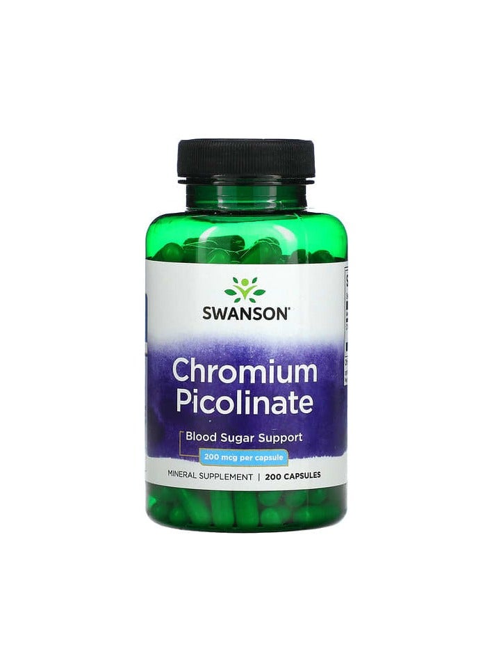 Chromium Picolinate, 200 mcg, 200 Capsules