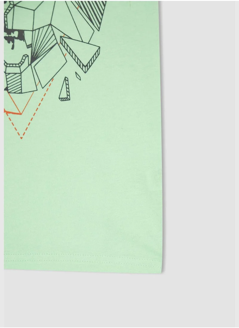 DeFacto Regular Fit Short Sleeve Slogan Print T-Shirt