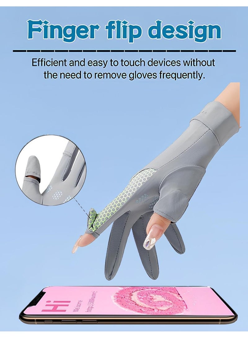 Women's Sun Protective Gloves - UPF 50+ UV Sun Protection, Quick-Dry Anti-Slip Driving Gloves for Cycling and Riding - Image 3