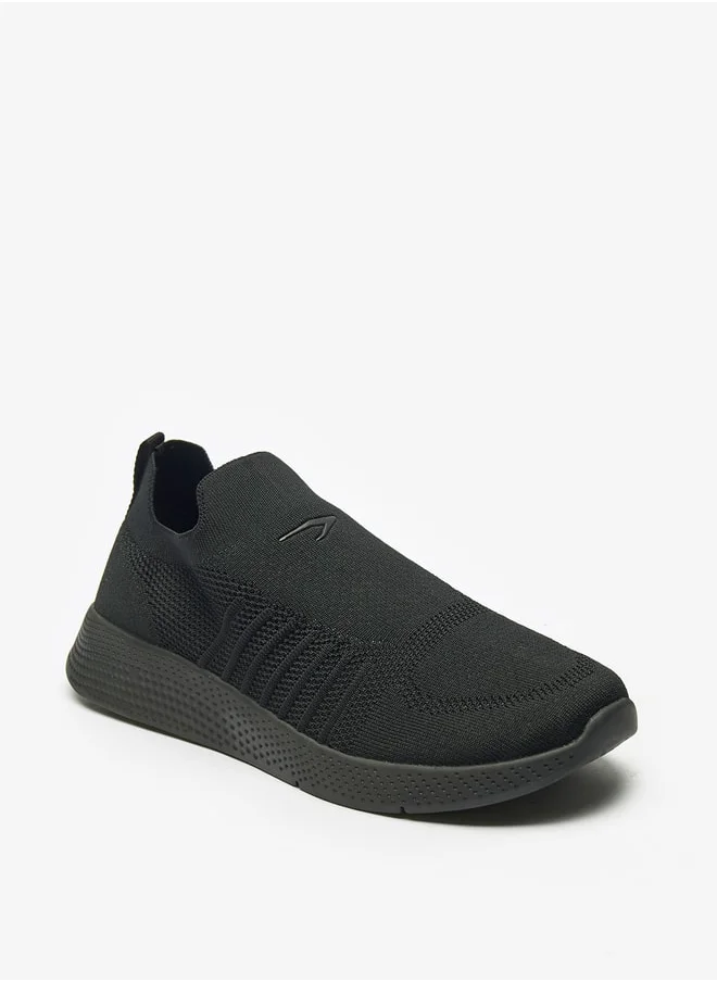 داش Men Textured Slip On Sports Shoes with Pull Tabs